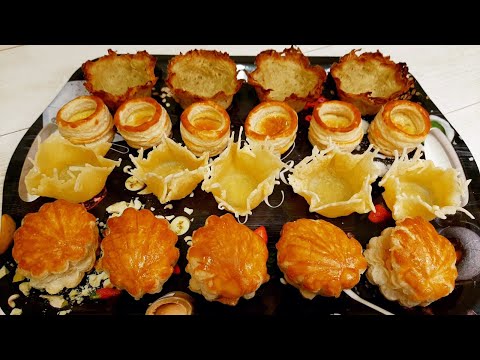 ТАРТАЛЕТКИ на праздничный стол. 4 вида, чтобы сразить гостей. БЫСТРО И ПРОСТО. НОВОГОДНЕЕ МЕНЮ 2022.