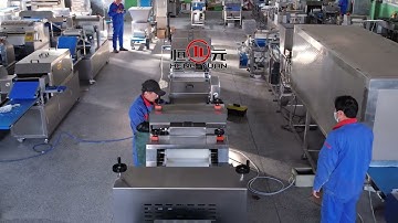 Automatic frozen pizza production line/ pizza base maker machine/ pizza dough pressing machine