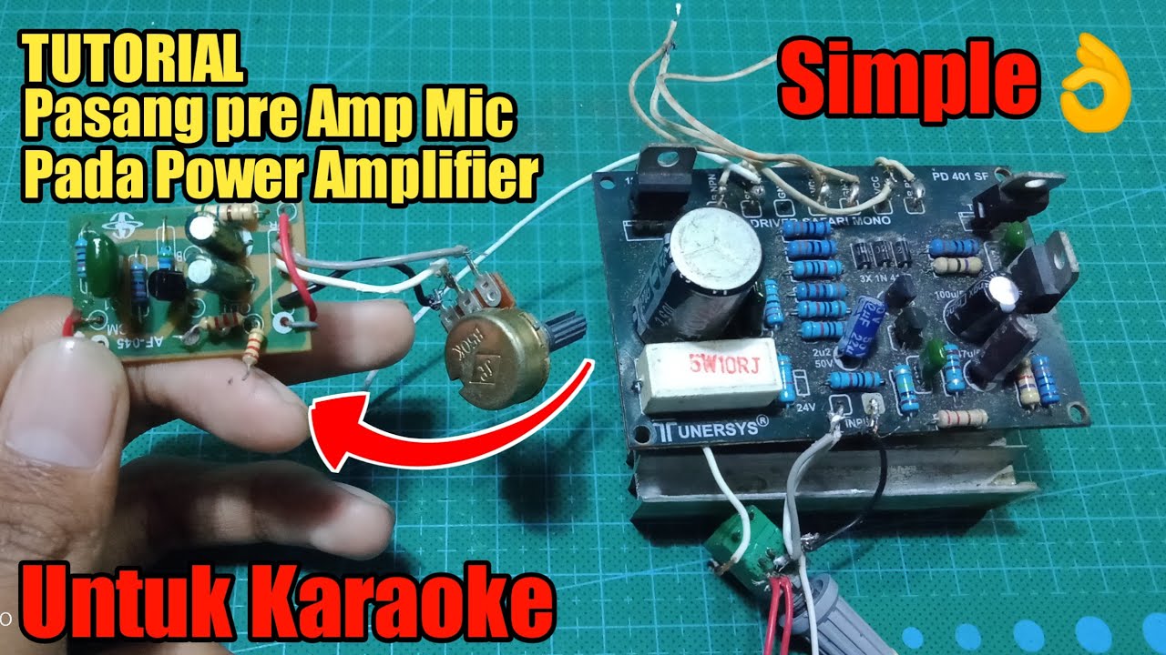 Cara Pasang Pre Amp Mic Pada Power Amplifier Untuk Karaoke II Termudah