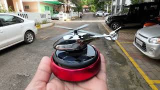 Solar Helicopter Car air Freshener (Red) UNBOXING