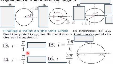 4 2 Trig Functions the Unit Circle P Calc HW L V Pt 1