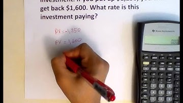 Determine the Interest rate of a lump sum investment using TI BAII Plus calculator