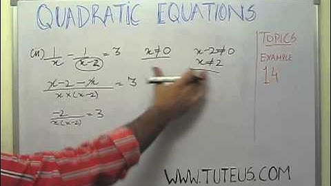 Quadratic Equations Class 10 Part 15 (Example 14 of Ch 4)