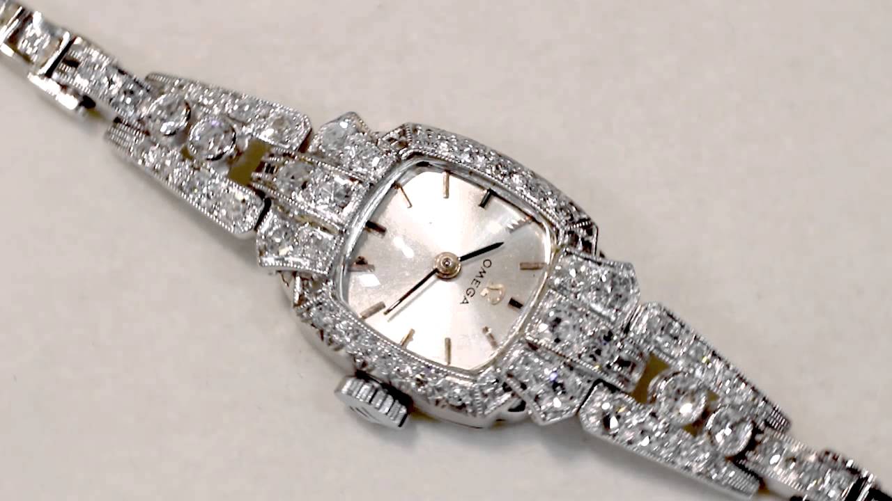 omega vintage diamond watch