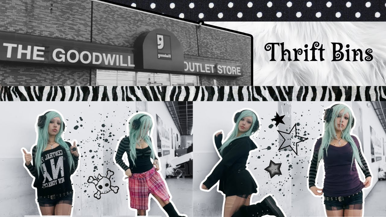 THRIFT WITH ME!! ⋆˙⟡ (going to the bins for the first time + try on haul)