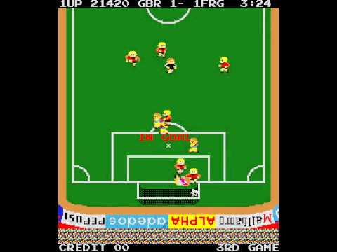 Arcade Game: Exciting Soccer (1983 Alpha Denshi Co.) - YouTube