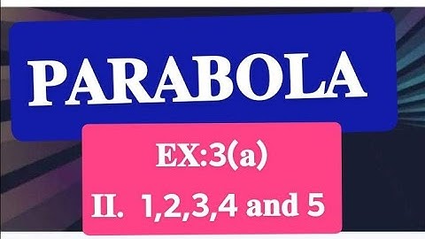 #Parabola #Maths2B #Inter2nd year #