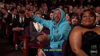 ADAM SANDLER OSCAR 2025 legendado portugues - ( reação ao receber zoação )