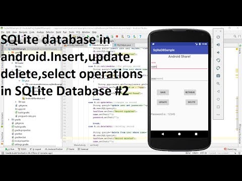 #2 SQLite database in android, simple operations in SQLite database in android|Android share