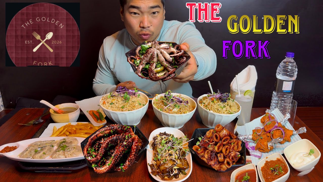 Sea Food 👉Octopus Squid Prawn Available at The Golden Fork Hiyangthang ||