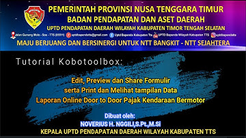 Tutorial Kobotoolbox: Edit, Preview dan Share Formulir serta Print dan Melihat tampilan Data
