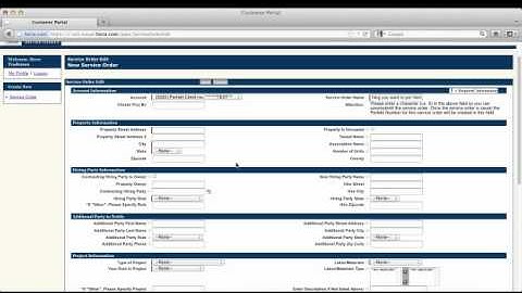 Creating a New Service Order with Perfekt