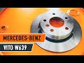 How to change rear brake discs and rear brake pads on MERCEDES-BENZ VIANO W639  TUTORIAL | AUTODOC