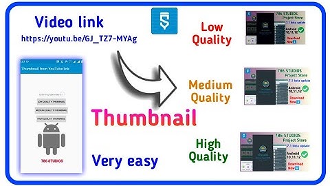 How to get thumbnail from YouTube video link in sketchware