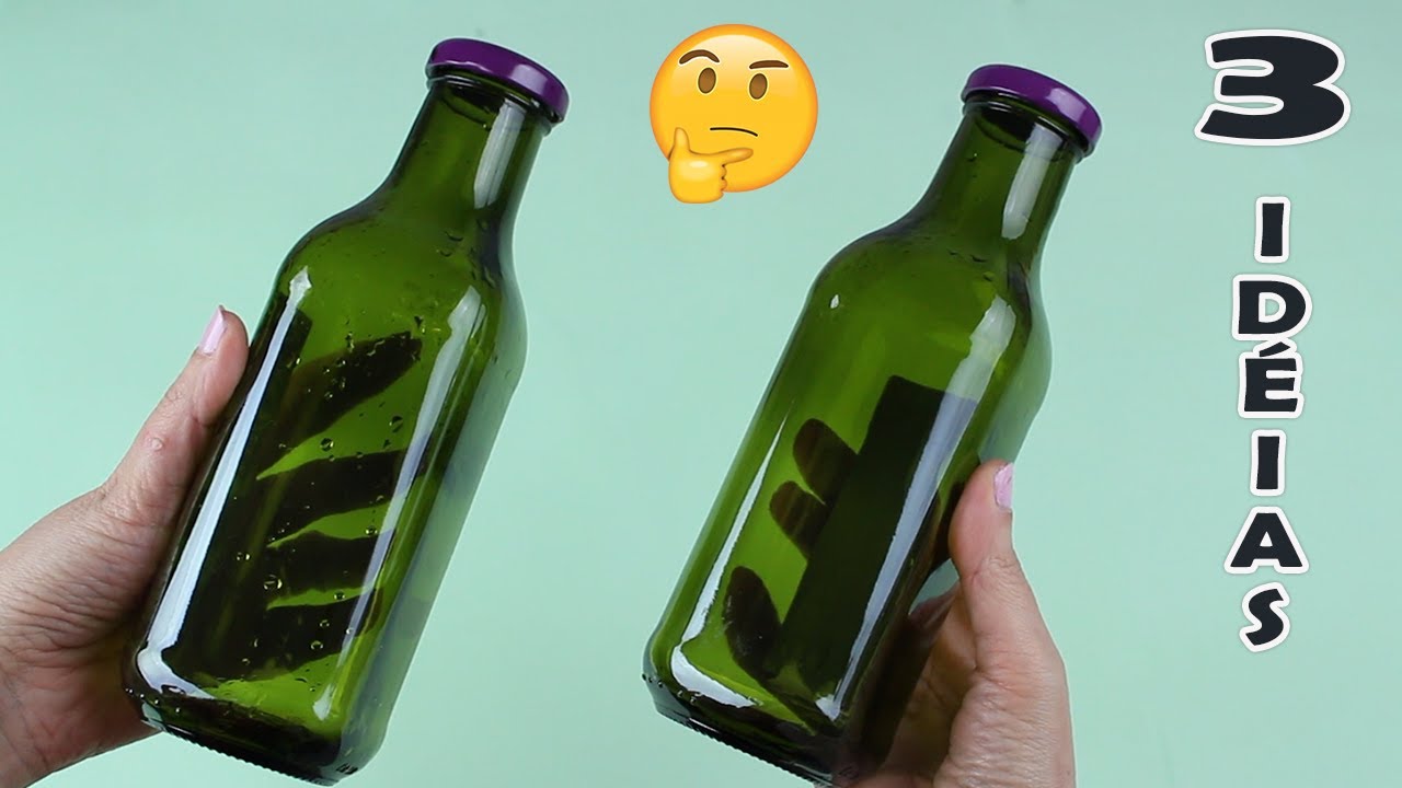 3 IDEIAS ESPETACULARES  COM GARRAFAS DE VIDRO