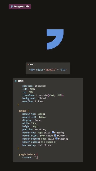 How To Create A Google Logo Using Html & Css | Google Logo Using Html ...
