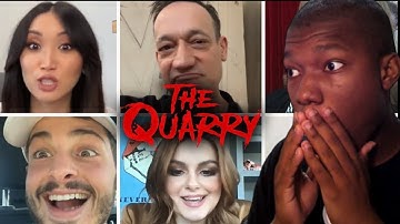 THE QUARRY Cast re-enact voice lines from the Game REACTION