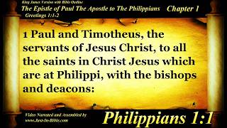 Philippians Chapter 1 - Bible Book 50 - Holy Bible Audio Text - KJV King James Read Along Bible