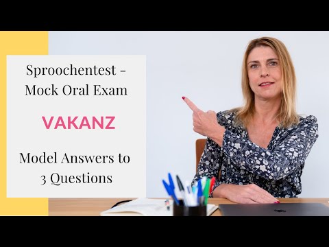 Model Answers to Questions about the topic VAKANZ - Mock Sproochentest