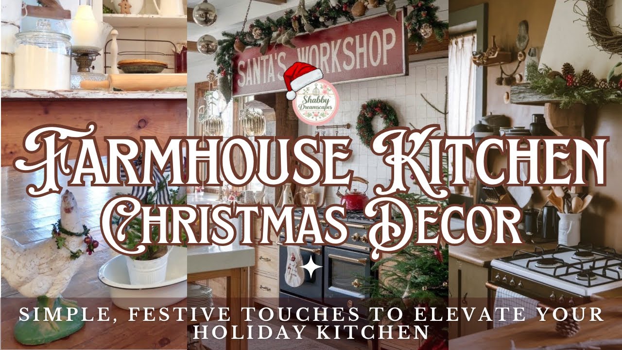 Farmhouse Christmas Kitchens: Rustic Holiday Charm - YouTube