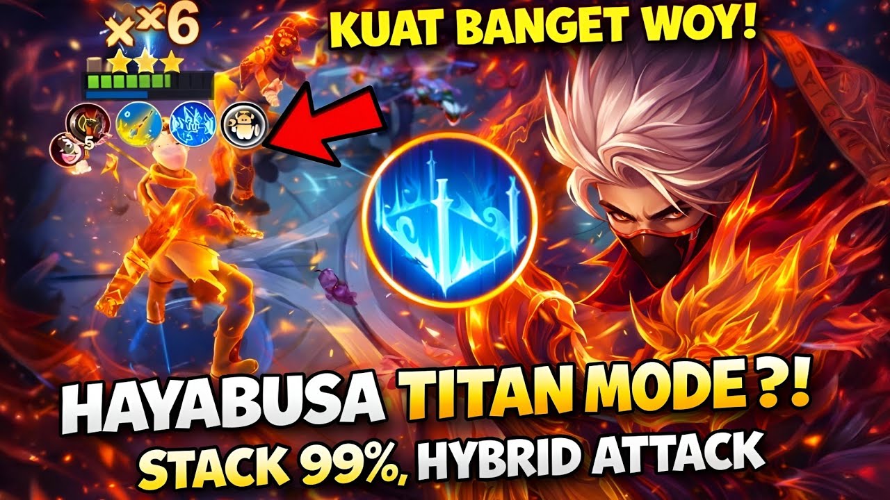 HAYABUSA TITAN MODE?! 😱Max Stack 99% Hybrid Attack Bikin Auto GG di Magic Chess Gogo !