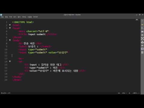 [HTML] input 태그, submit 속성 - 버튼 만들기
