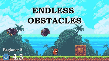 create obstacles in endless runner - Learn Godot 4 2D - no talking