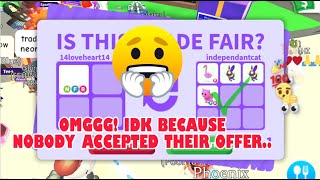 OOF 😬😱 SUCH A TOUGH DECISION 😭 THEY OFFERED FLAMINGO & PINK CAT FOR MY NEON PET! 😲 Adopt Me - Roblox