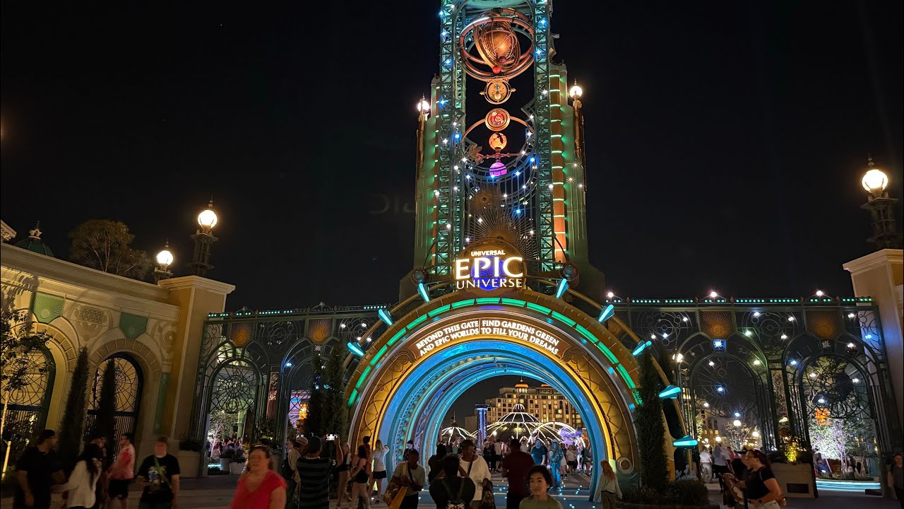 Epic Universe at Night - Full Portal Walkthrough
