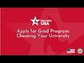 Apply for Grad Program: Choosing your university