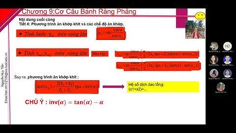 VIDEO 3(CK): BÁNH RĂNG PHẲNG+ HỆ THỐNG BÁNH RĂNG