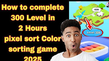 How to complete 300 Level pixel sort 3D Color sorting game 2025