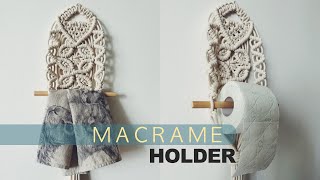 MACRAME towel & toilet paper  HOLDER