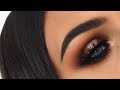 Glitter Glam Gold Holiday Look Dark Lips | Subculture Makeup Tutorial