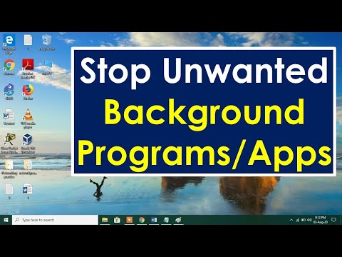 How do I stop unnecessary programs running in the background?