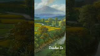 pemandangan alam indah / lukisan pemandangan alam #Shorts #landscapepainting #viral