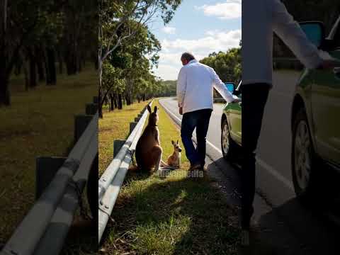 Mother Kangaroo Gets Saved! #wildlife #rescue #animals