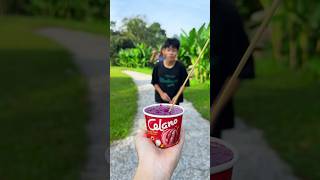 lelucon es krim merino super pedas untuk kejutan lolipop adik perempuan dalam cangkir? #shorts