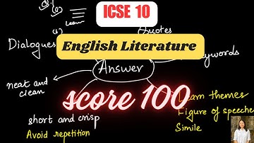 English literature Answer writing 👌💯+ tips to score 100🔥 | ICSE 10 boards😎