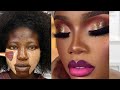 👆VIRAL 💣BOMB🔥BRIDAL😱MUST WATCH 👆😳 BRIDAL 👆MAKEUP AND HAIR TRANSFORMATION ❤️MELANIN MAKEUP|WOC