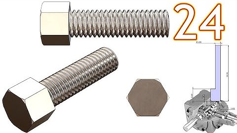 24-Project 39| Bevel Gearbox | SolidWorks Tutorial : screw for the side lock - M2