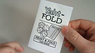 Yaht-Fold - Fan-made Printable Yahtzee-style Scorepad | Dice-Optional PocketMod