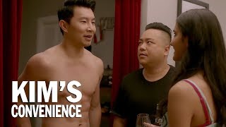 A box of wine and a six-pack | Kim’s Convenience