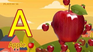 #abc#fruits#vegetables#kids learning video#alphabet#trending#education#preschool#phonic#a for apple