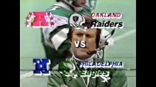 November 23, 1980 week 12 oakland raiders vs. philadelphia eagles