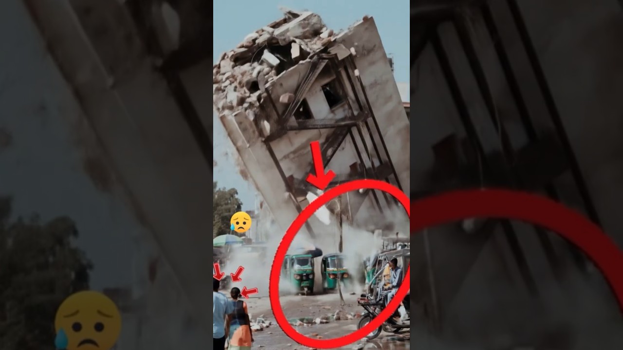 Unbelievable Dhaka Building Collapse 😱 | Realistic AI Simulation | Viral Shorts