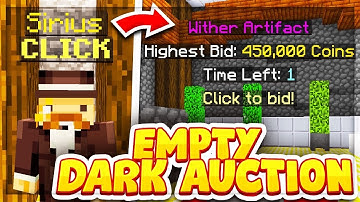 I GOT INTO AN EMPTY DARK AUCTION LOBBY! (Hypixel Skyblock)