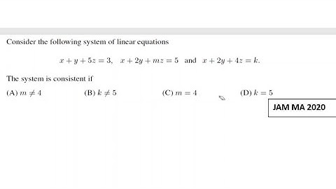 IIT Jam 2020 ||  Linear Algebra Solution.