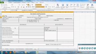 Como hacer un recibo de pago de nomina en Excel - YouTube