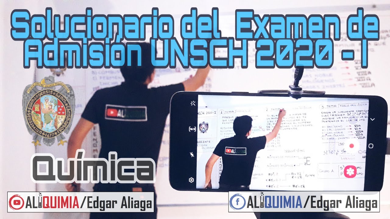 SOLUCIONARIO DEL EXAMEN DE ADMISIÓN UNSCH 2020 - I - YouTube